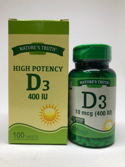 Nature’s Truth D3 10mcg (400IU) - Vitamins & Supplements for Adult - Sincere Medistore - 美國樂陶維他命D3 10微克(400IU) -成人維他命及補充劑 - 友誠網店