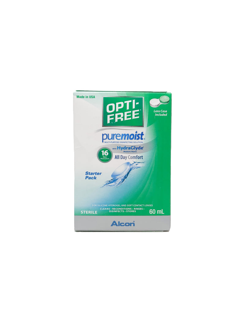 Alcon Opti-Free PureMoist Multi-Purpose Disinfecting Solution 60ml Starter Pack(Lens Case Included)