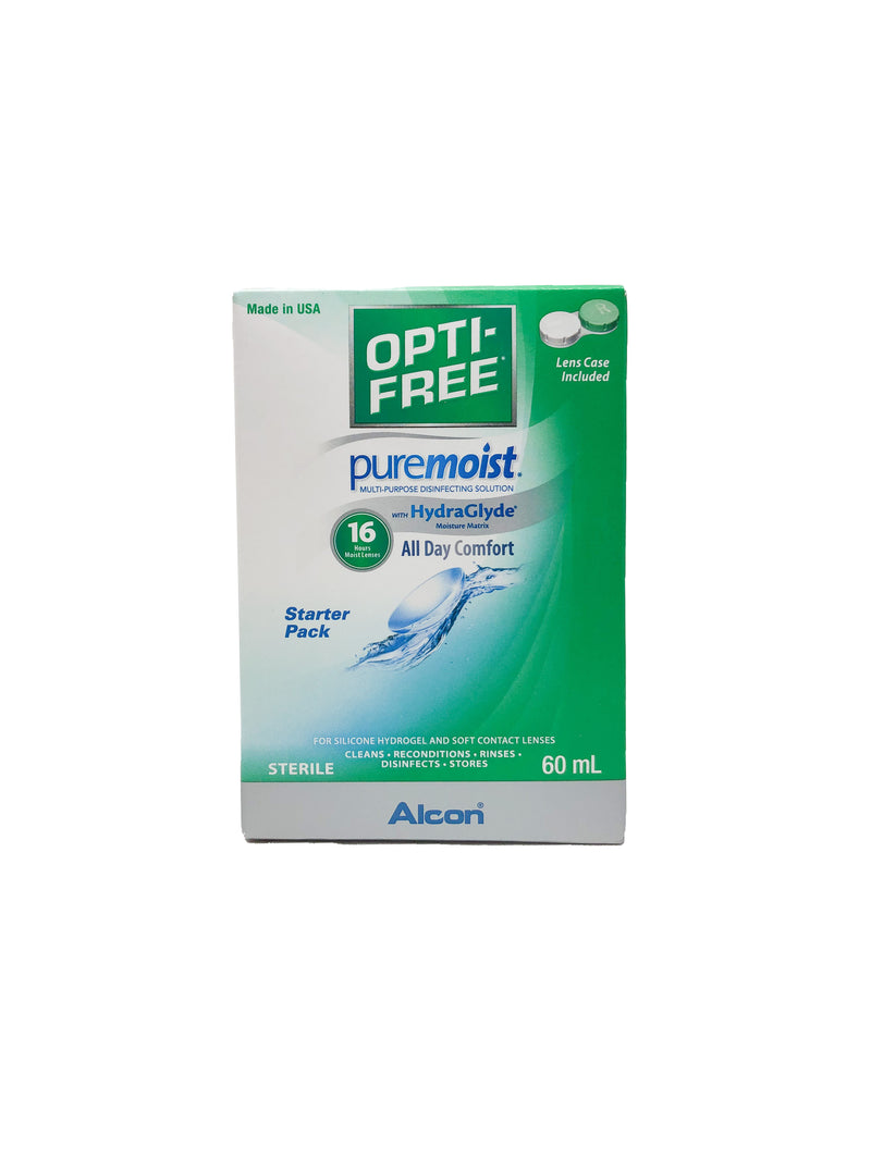 Alcon Opti-Free PureMoist Multi-Purpose Disinfecting Solution 60ml Starter Pack(Lens Case Included)