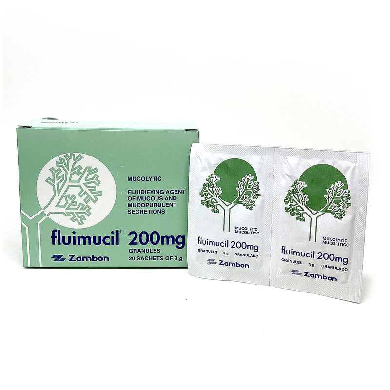 Fluimucil 200mg x 10 sachets - Respiratory Health - Sincere Medistore - 橙樹成人化痰素200毫克10包裝 - 呼吸道健康 - 友誠網店