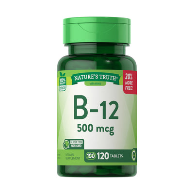 Nature’s Truth B12 500 mcg - Vitamins & Supplements for Adult - Sincere Medistore  - 美國樂陶維他命B12 500微克 -成人維他命及補充劑 - 友誠網店
