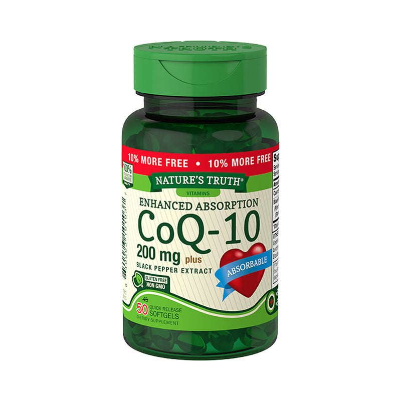 Nature’s Truth CoQ-10 200 mg plus Black Pepper Extract - Cardiovascular Health - Sincere Medistore  - 美國樂陶輔酶CoQ-10 200毫克 - 心血管健康 - 友誠網店