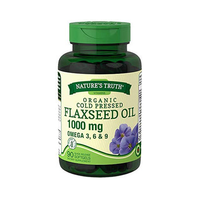 Nature's Truth Flaxseed Oil 1000mg Omega 3-6-9 Softgel - Cardiovascular Health - Sincere Medistore - 美國樂陶亞麻籽油丸 1000毫克 - 心血管健康 - 友誠網店