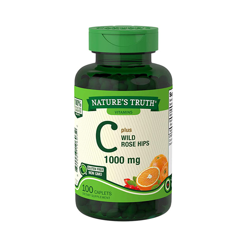 Nature’s Truth Timed Release C plus Wild Rose Hips 1000 mg - Vitamins & Supplements for Adult - Sincere Medistore - 美國樂陶長效維他命C片 1000毫克 - 成人維他命及補充劑 - 友誠網店