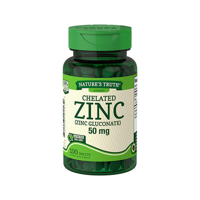 Nature's Truth Zinc 50mg Tablet - Vitamins & Supplements for Adult - Sincere Medistore  - 美國樂陶鋅片 50毫克 - 成人維他命及補充劑 - 友誠網店
