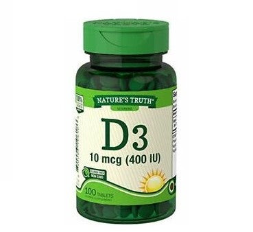 Nature’s Truth D3 10mcg (400IU) - Vitamins & Supplements for Adult - Sincere Medistore - 美國樂陶維他命D3 10微克(400IU) -成人維他命及補充劑 - 友誠網店